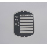 ŠTÍTEK VÝROBNÍ DOPLŇKOVÝ - TYP ČZ 472